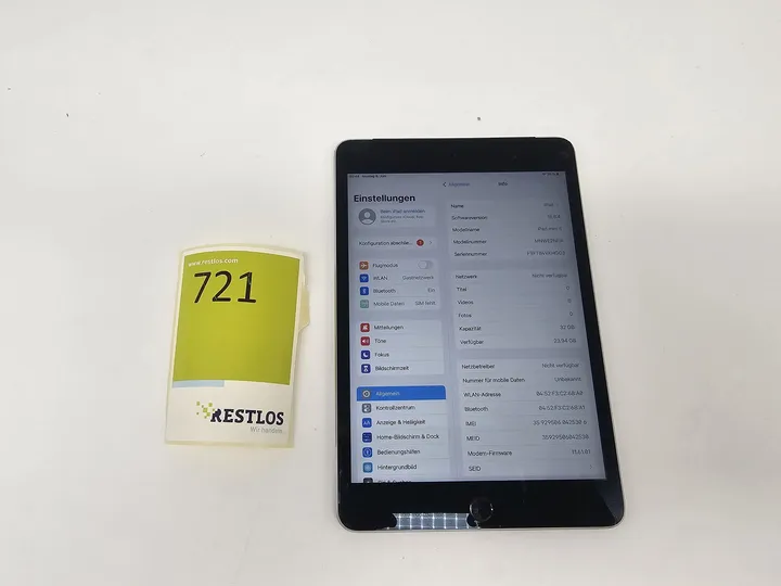 iPad Mini 4 32GB + Simkartenslot